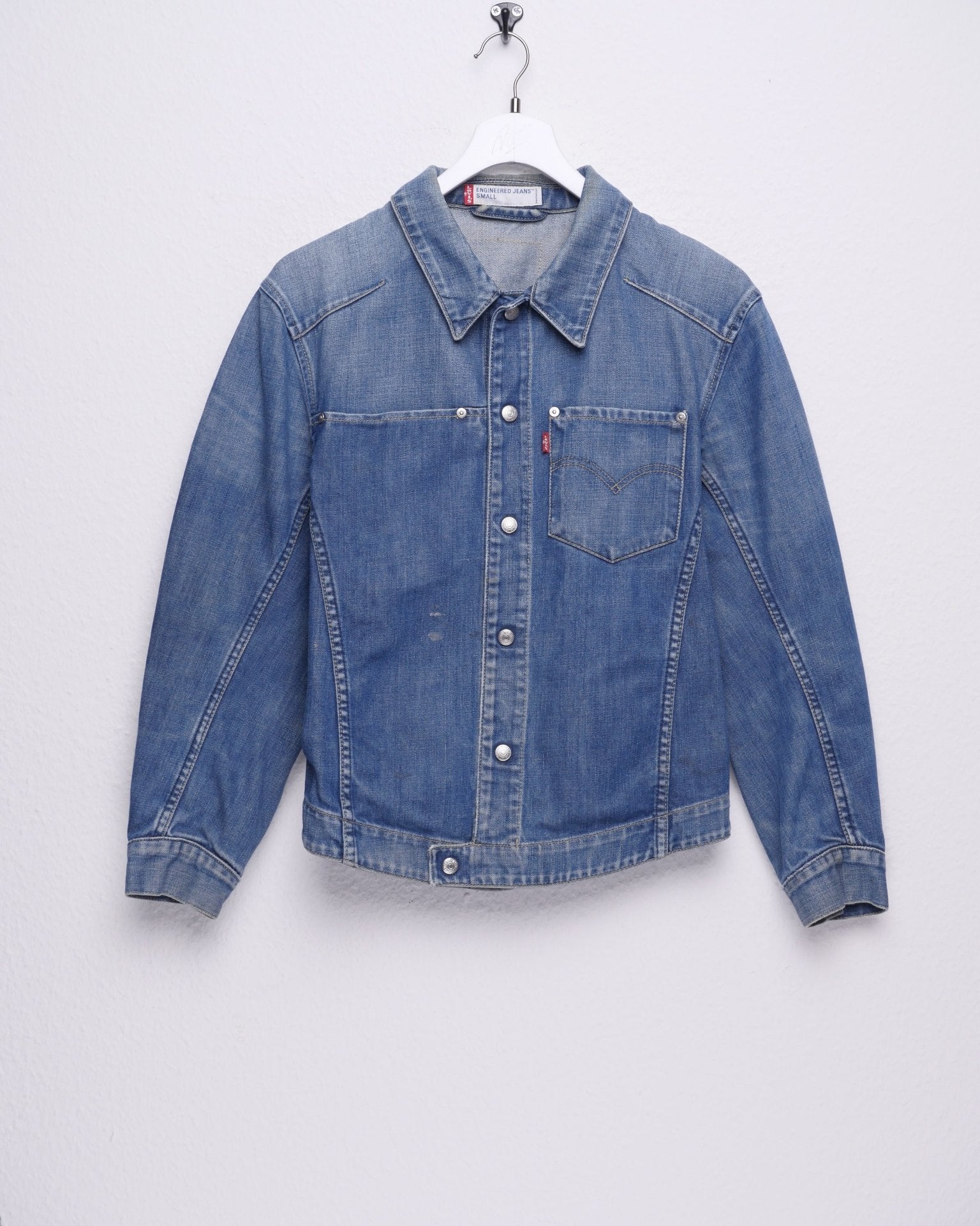 Levi's patched Logo dark washed L/S Button Down Shirt - Peeces