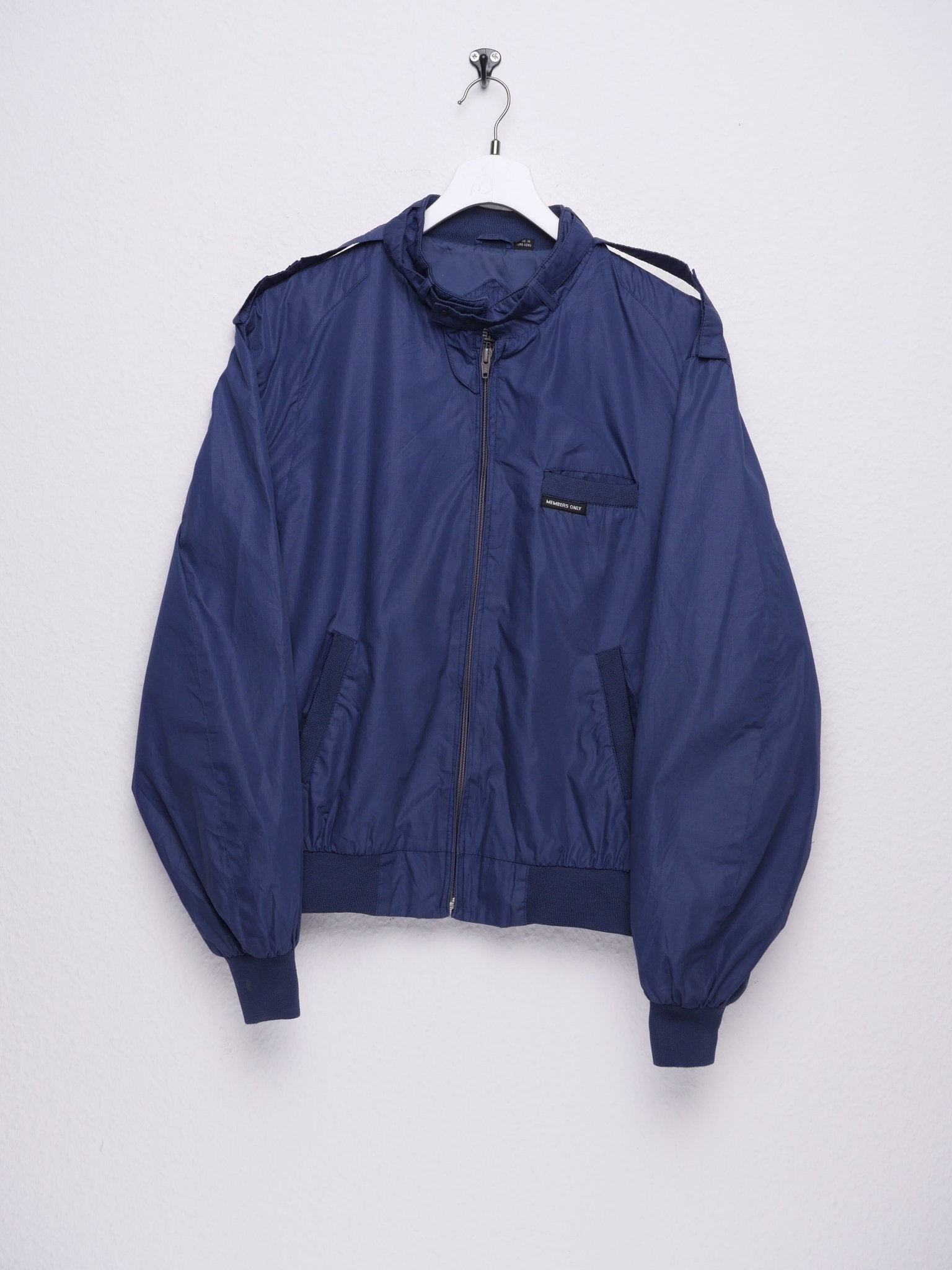 Members Only embroidered Patch navy Jacket - Peeces