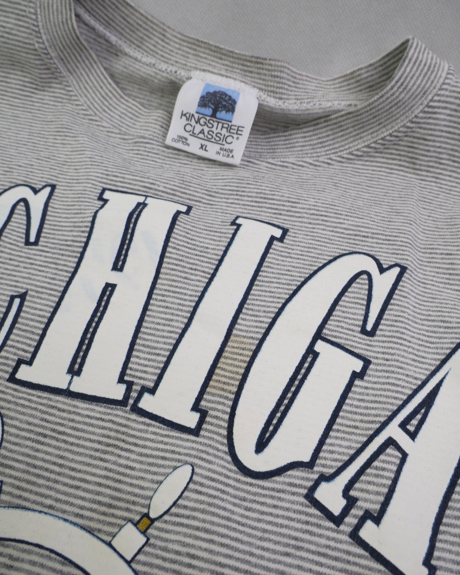 'Michigan Great Lakes' printed Graphic striped Shirt - Peeces