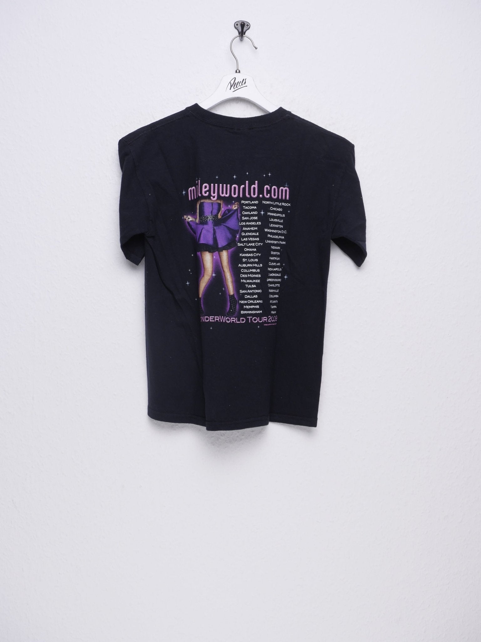 Miley Cyrus Wonder World Tour 2009 printed Logo Shirt - Peeces