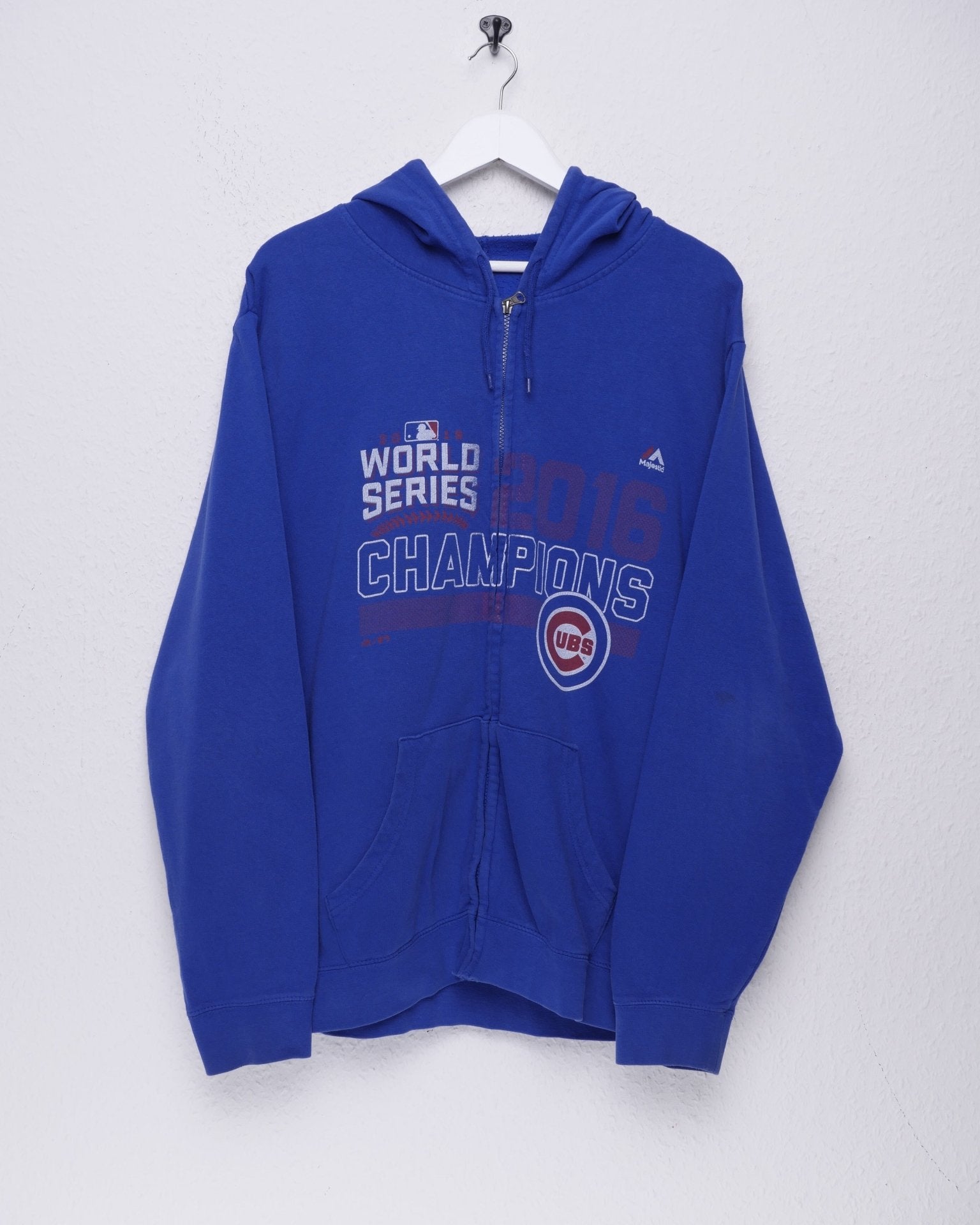 MLB 'World Series Champions' printed blue Zip Hoodie - Peeces