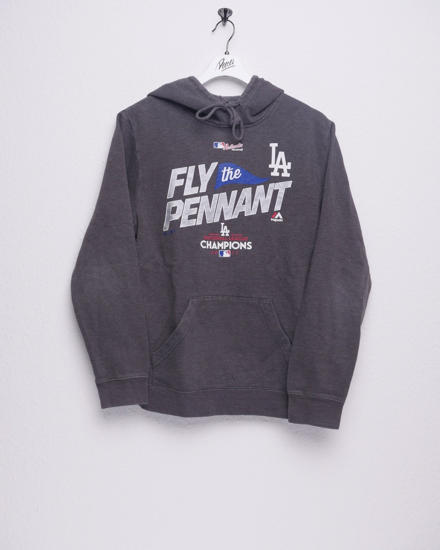 National League printed Spellout grey Hoodie - Peeces