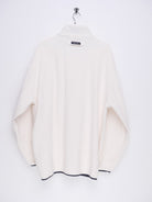 Nautica embroidered Logo white Fleece Half Zip Sweater - Peeces