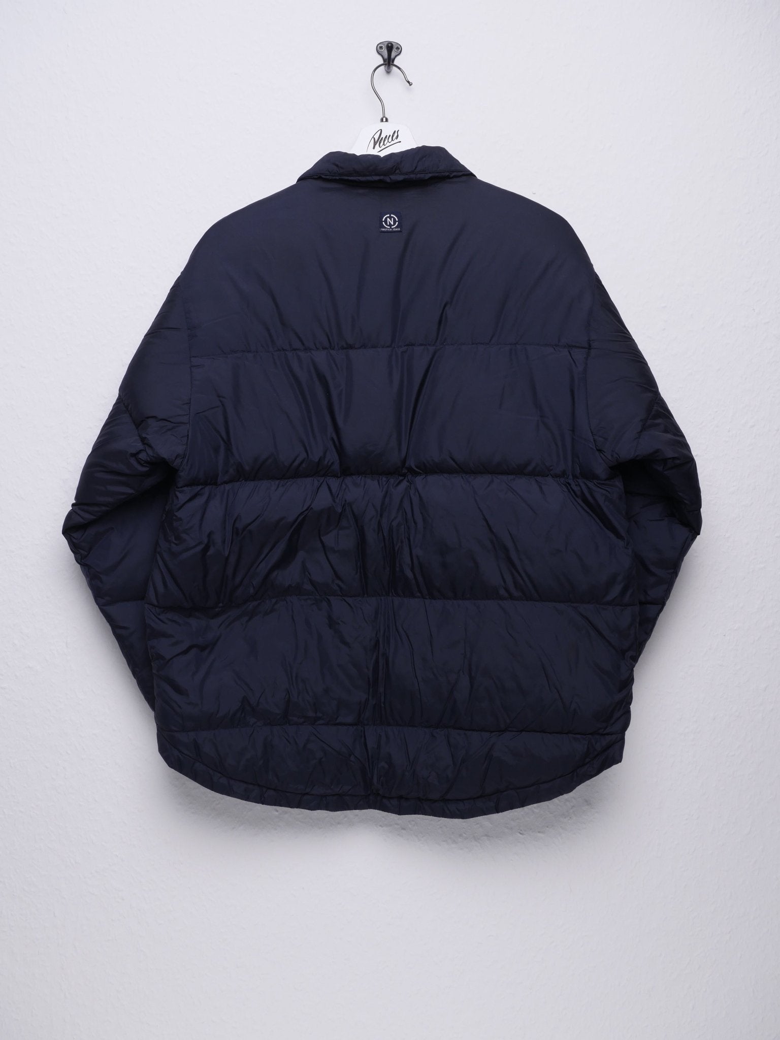 nautica patched Logo navy Puffered Jacke - Peeces