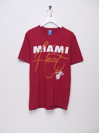 NBA Miami printed Logo red Shirt - Peeces