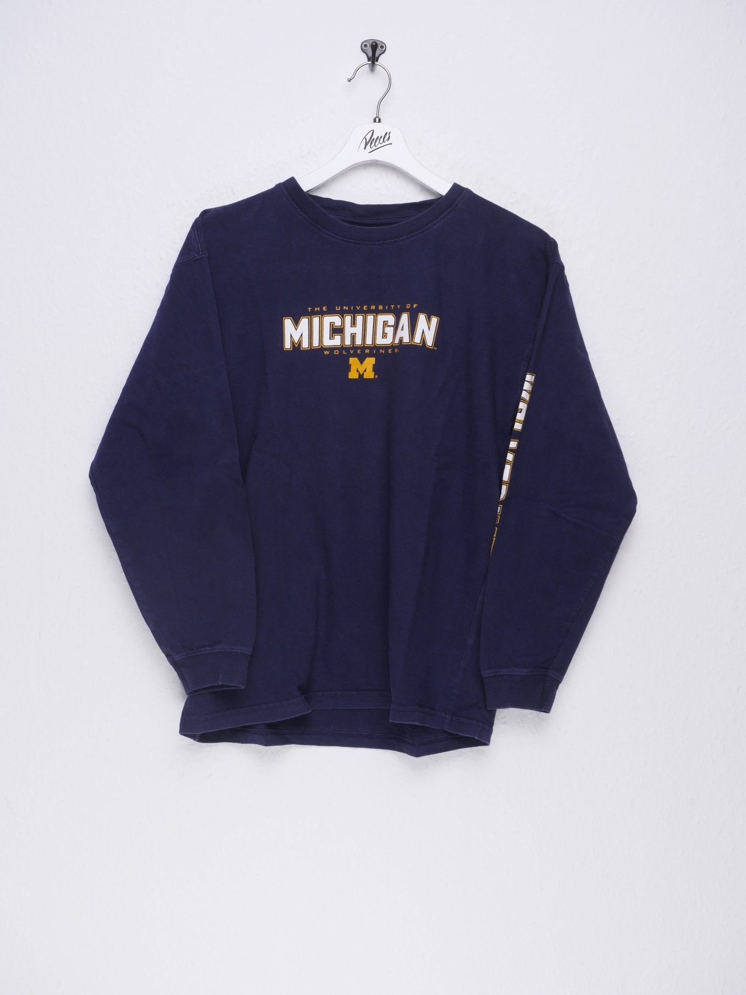 NCAA Michigan Wolverines printed Logo L/S Shirt - Peeces