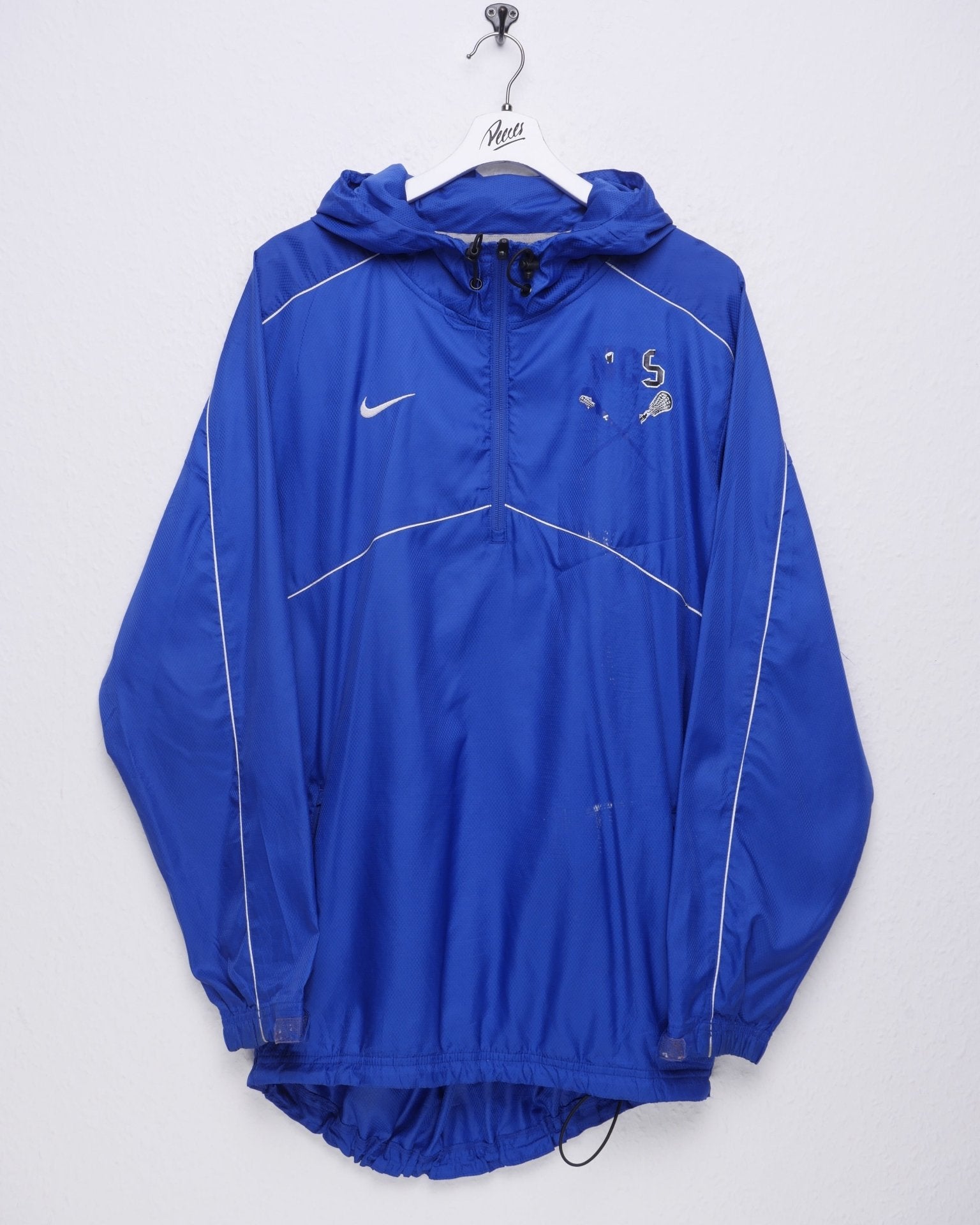 Nike Cricket embroidered Swoosh blue Track Jacke - Peeces
