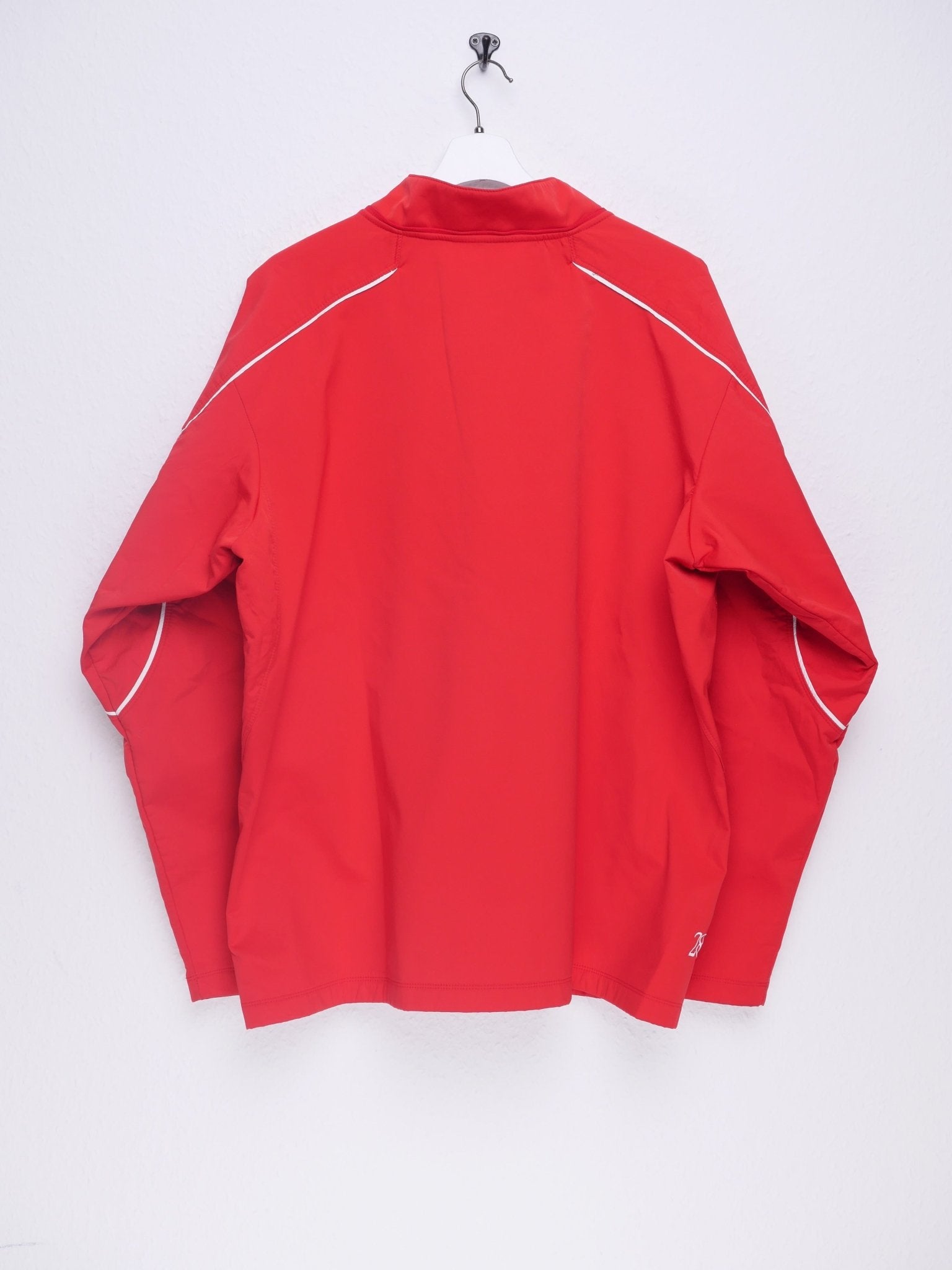 nike embroidered Swoosh red Track Jacket - Peeces