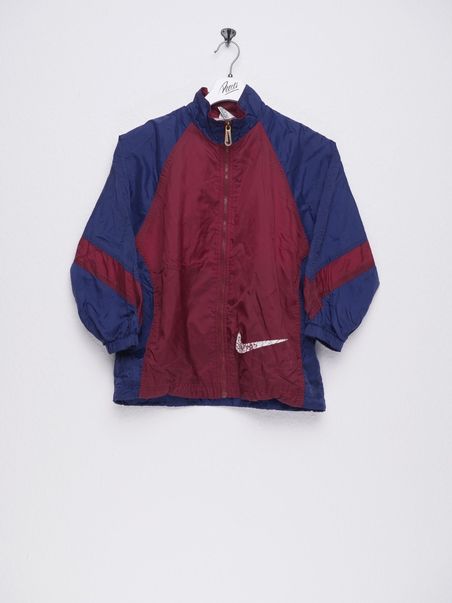nike Red Tag embroidered Logo two toned Track Jacket - Peeces