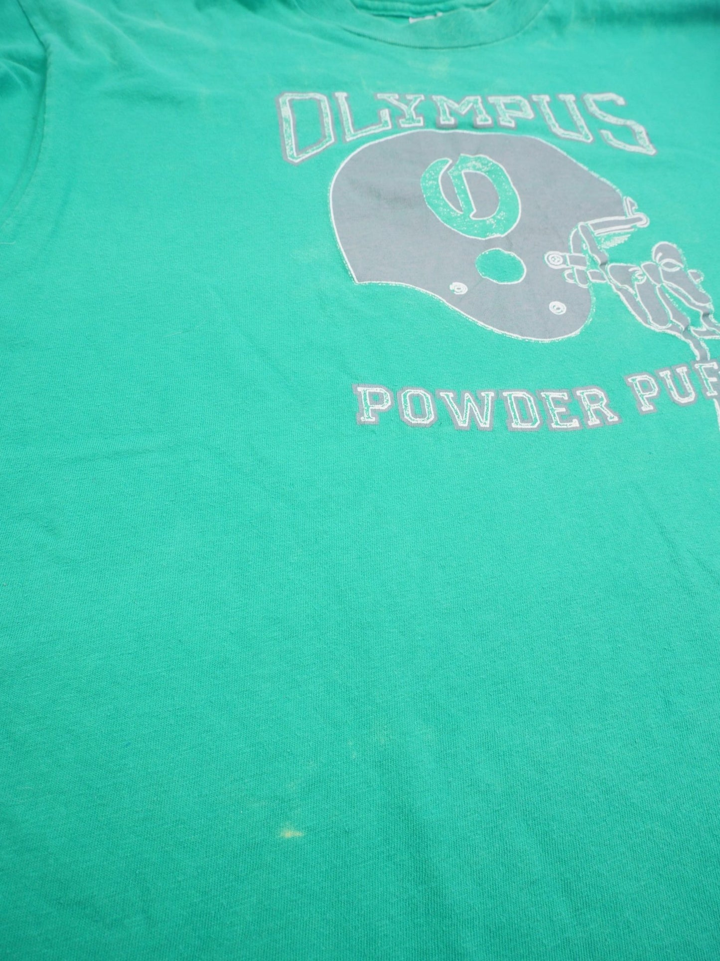 'Olympus Powder Puff' printed Graphic green Shirt - Peeces