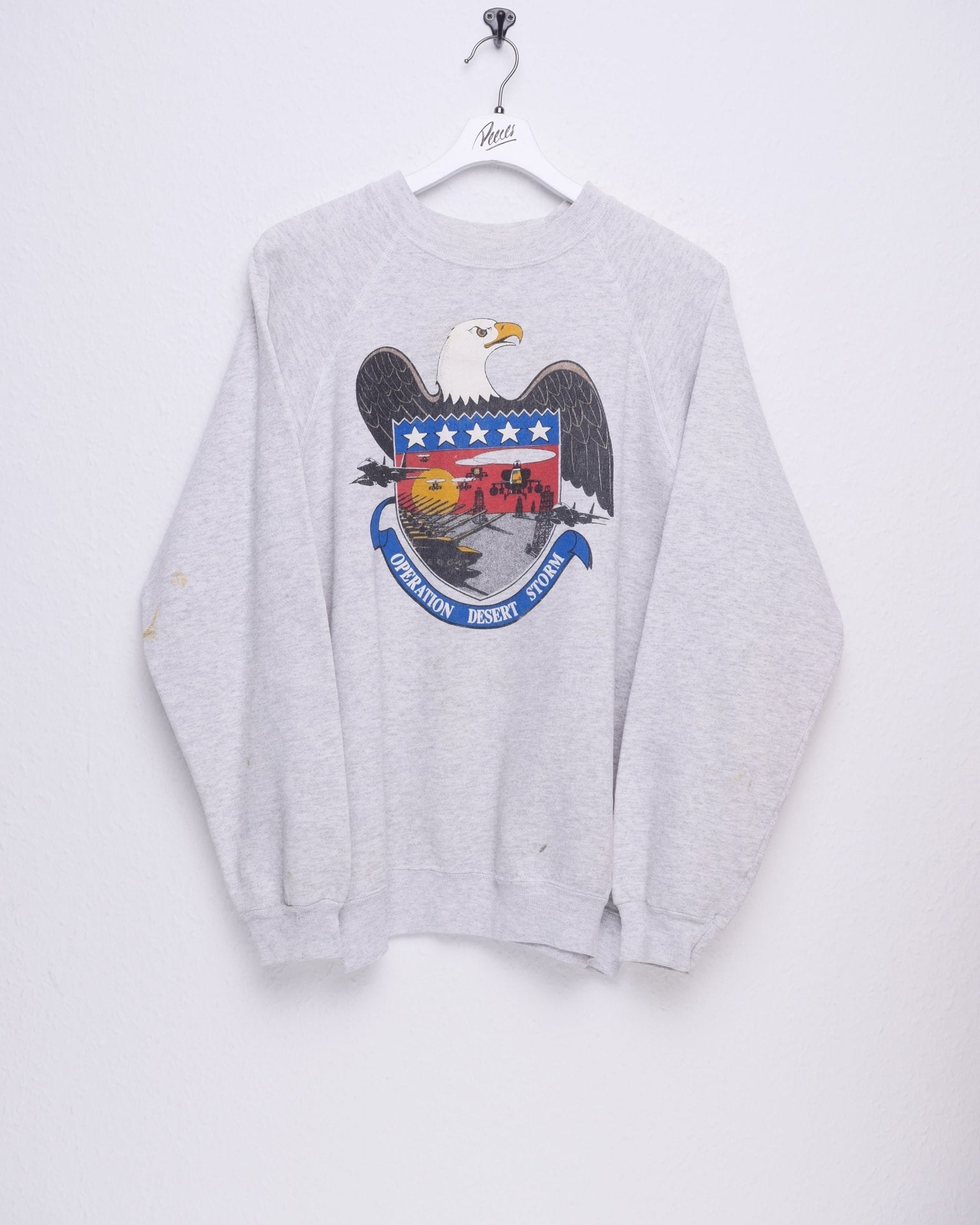 Operation Desert Storm printed Graphic grey Sweater - Peeces