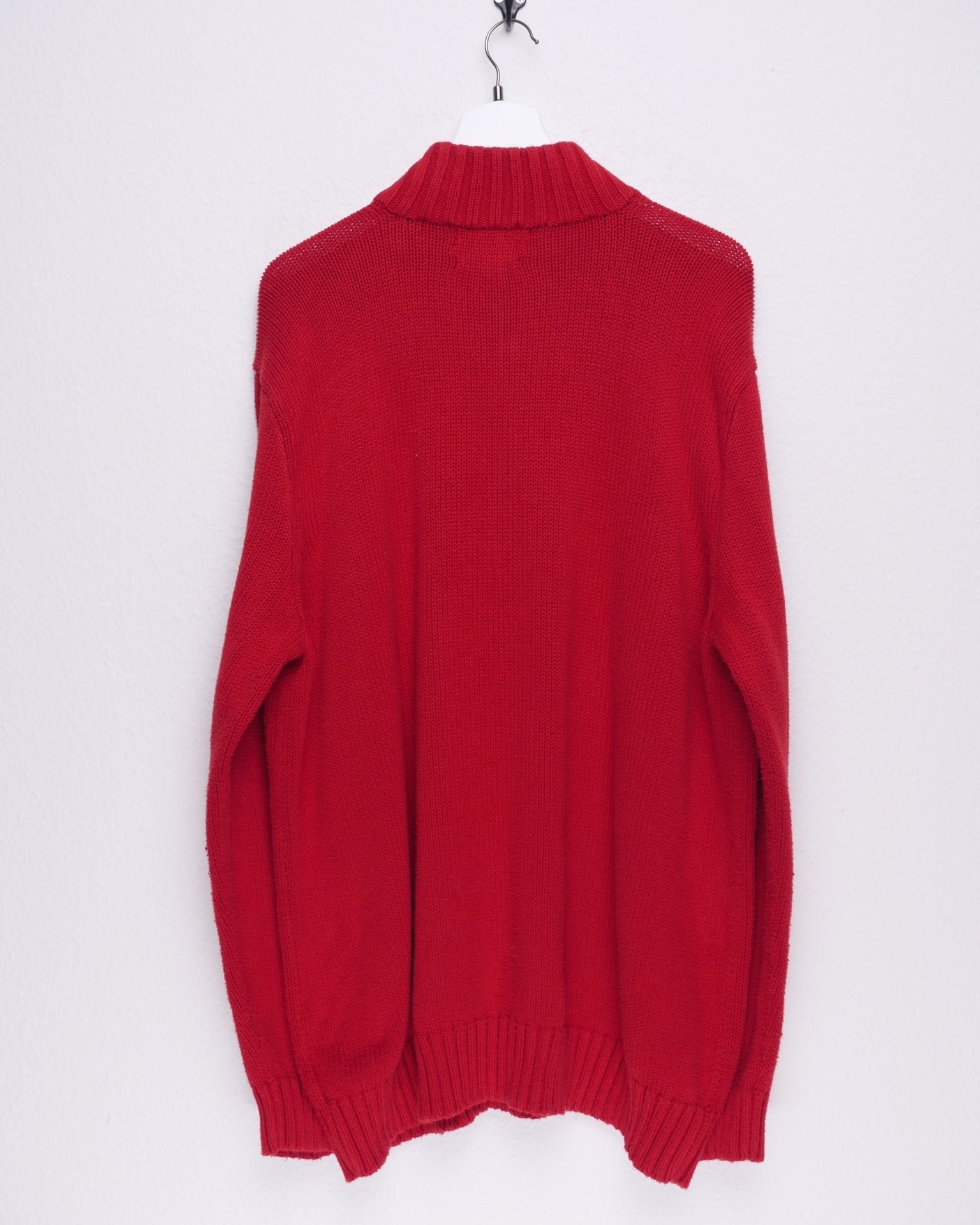 Polo Ralph Lauren embroidered Logo red Half Zip Sweater - Peeces