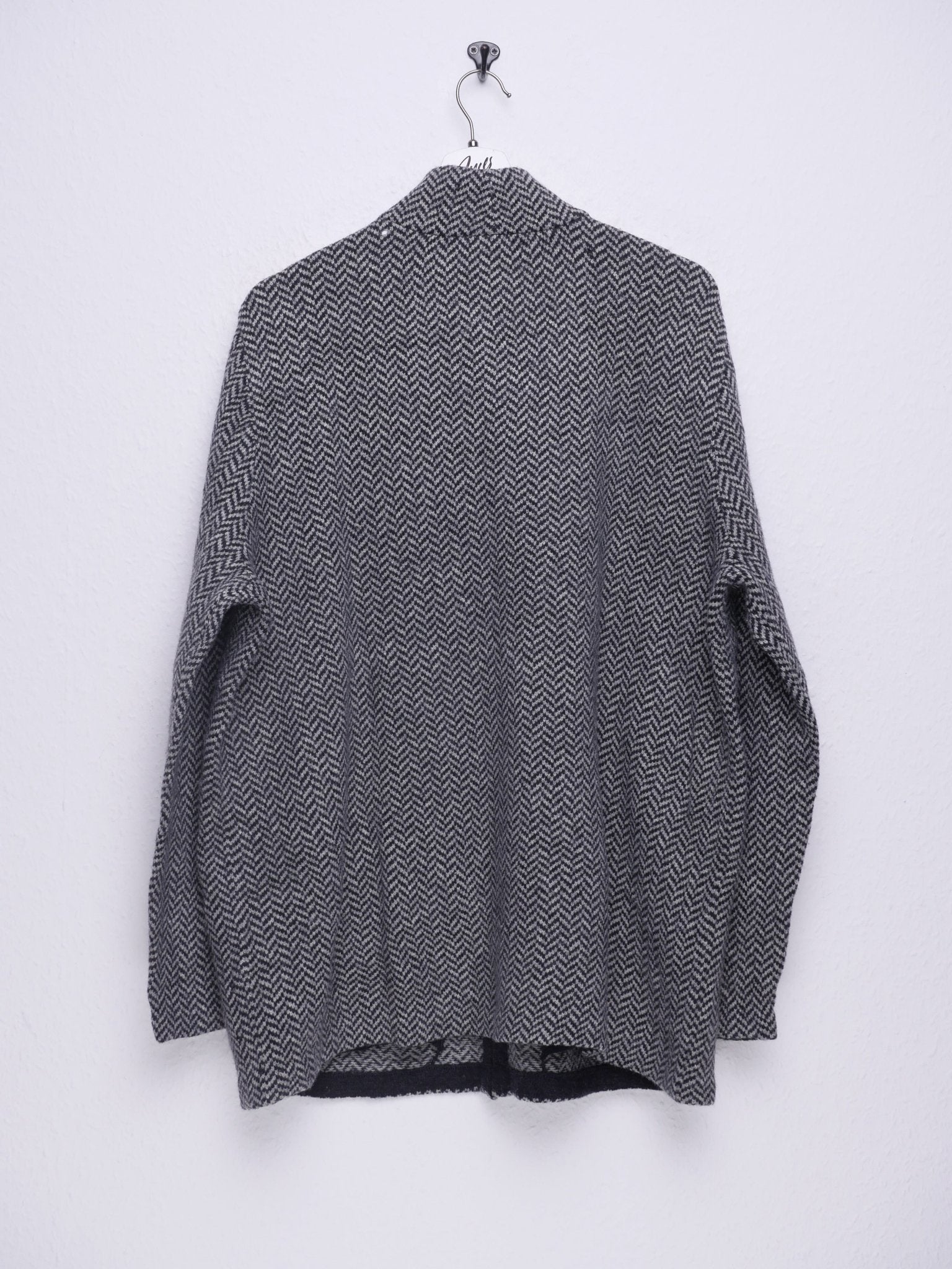 Polo Ralph Lauren knitted black and grey patterned Zip Sweater - Peeces