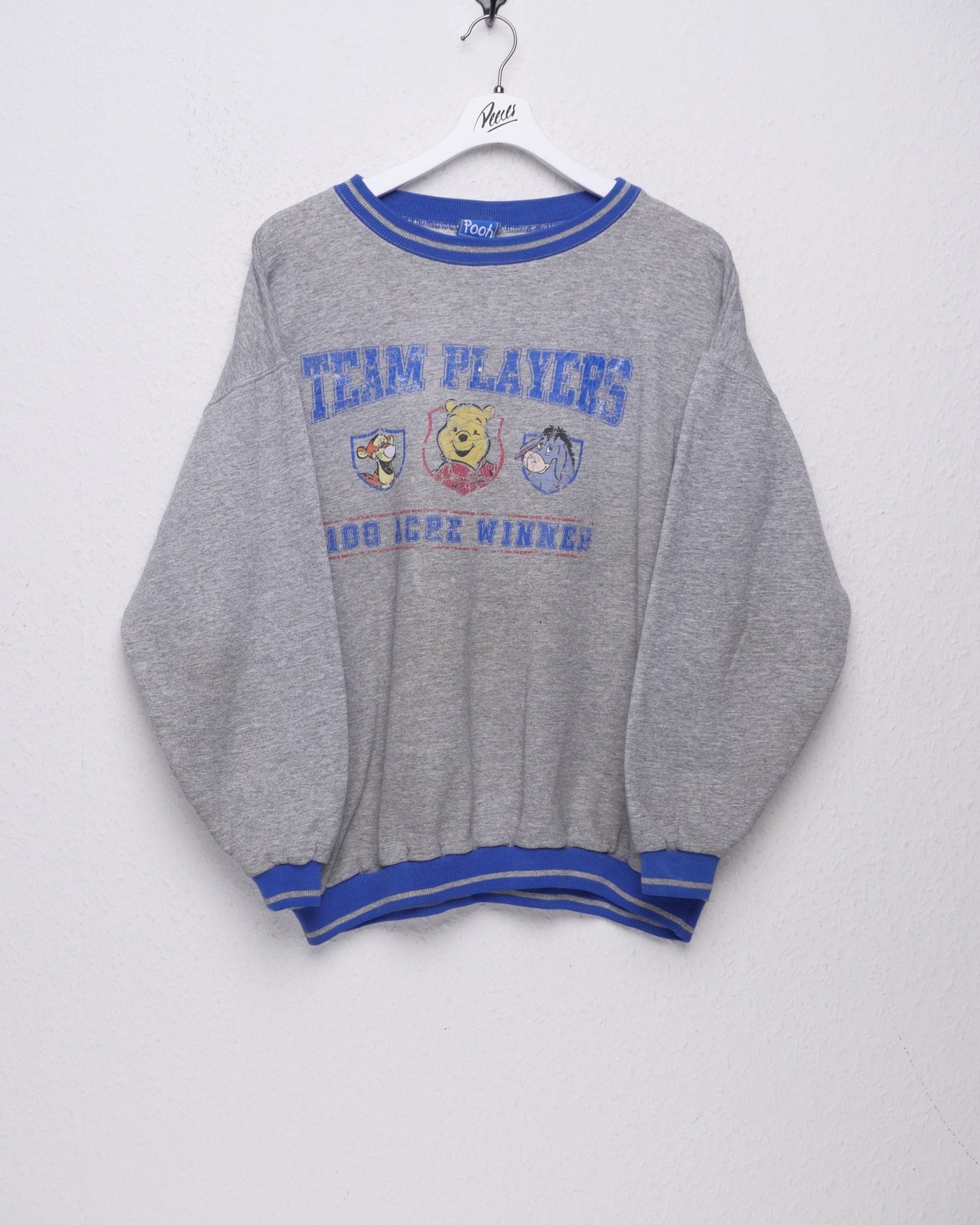 Pooh 'Team Players' printed Graphic grey Sweater - Peeces