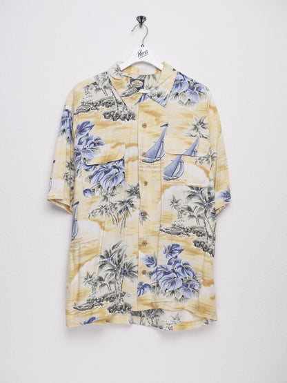 printed flower and sailor pattern S/S Hemd - Peeces