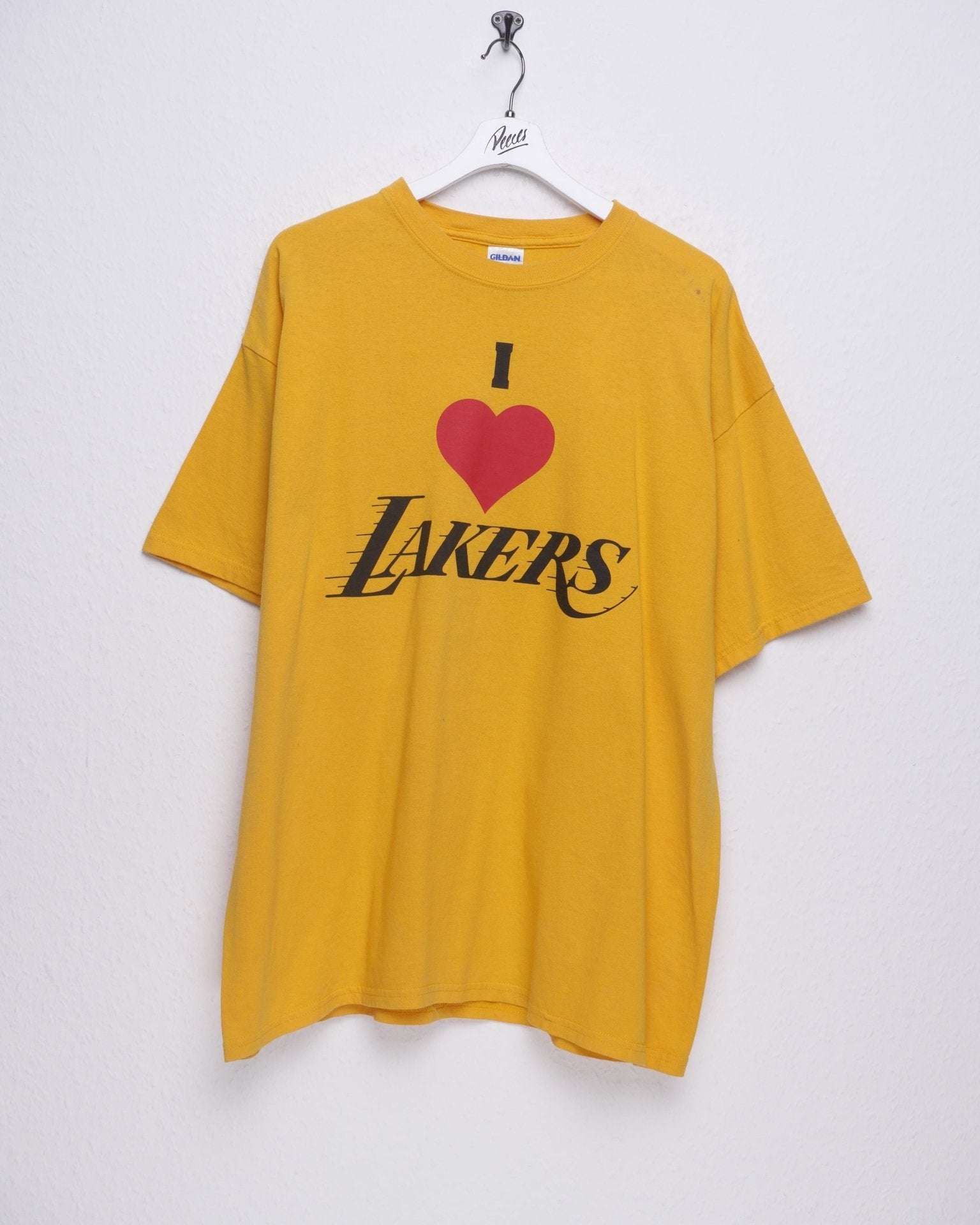 printed I love Lakers yellow Shirt - Peeces