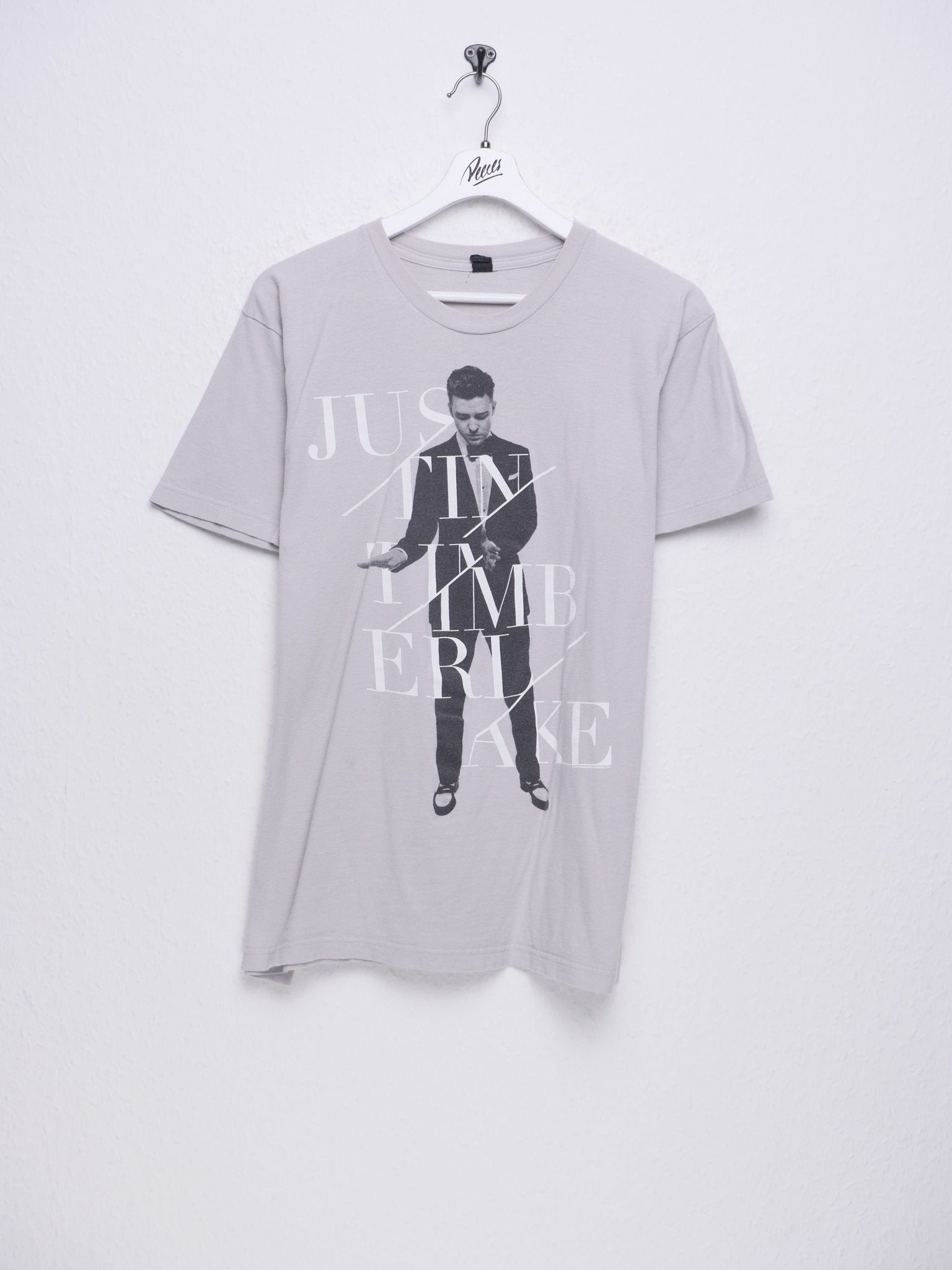 printed Justin Timberlake light grey Shirt - Peeces