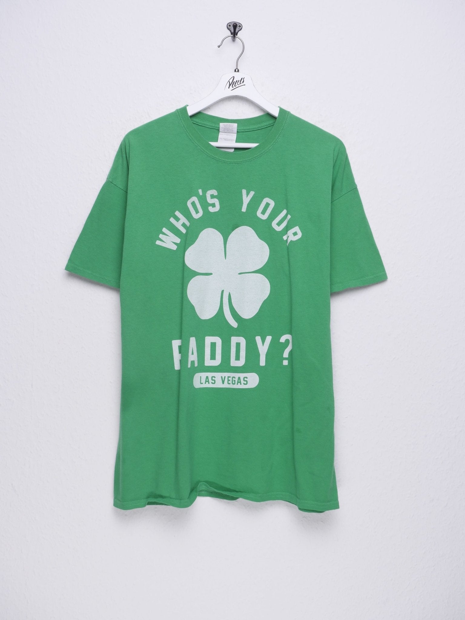 printed Logo washed green Shirt - Peeces