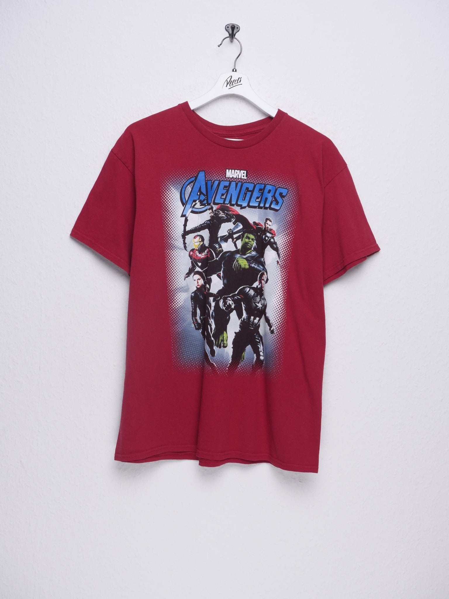 printed Marvel Avengers Graphic red Shirt - Peeces