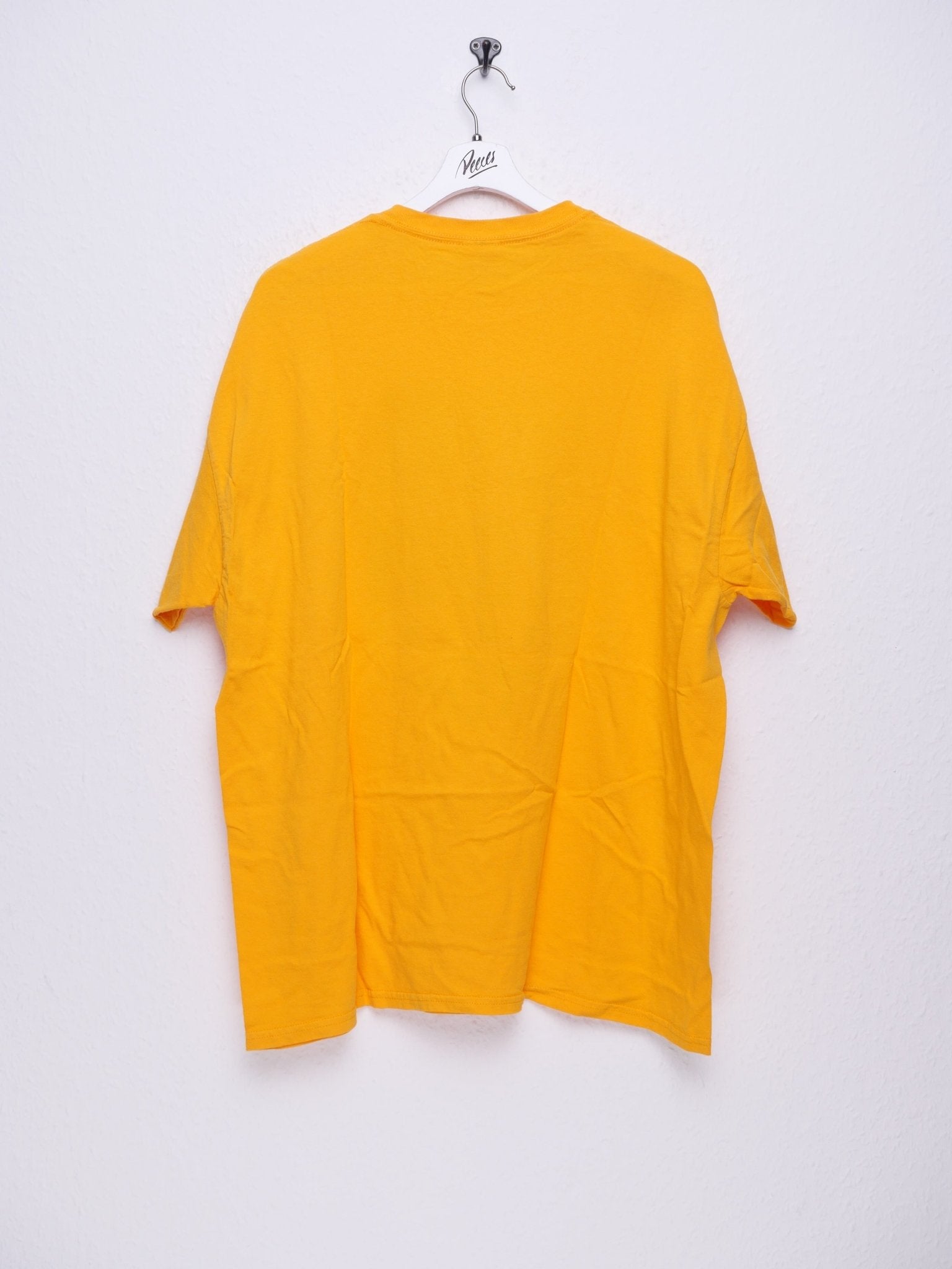 printed Spellout oversized yellow Shirt - Peeces