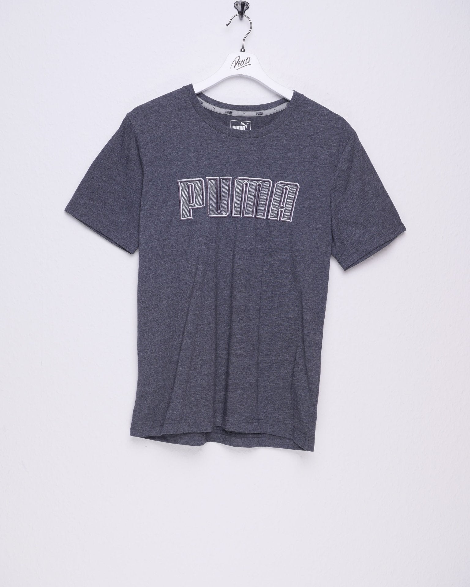 puma embroidered Spellout Vintage Shirt - Peeces