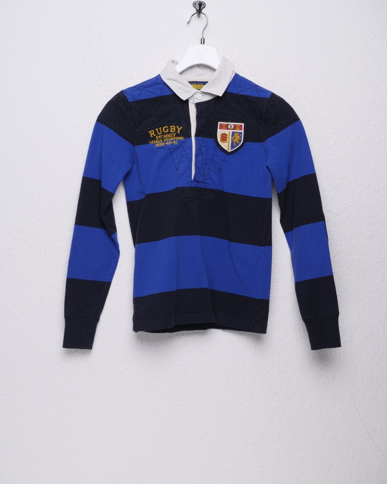 Ralph Lauren Rugby embroidered Logo striped L/S Polo Shirt - Peeces