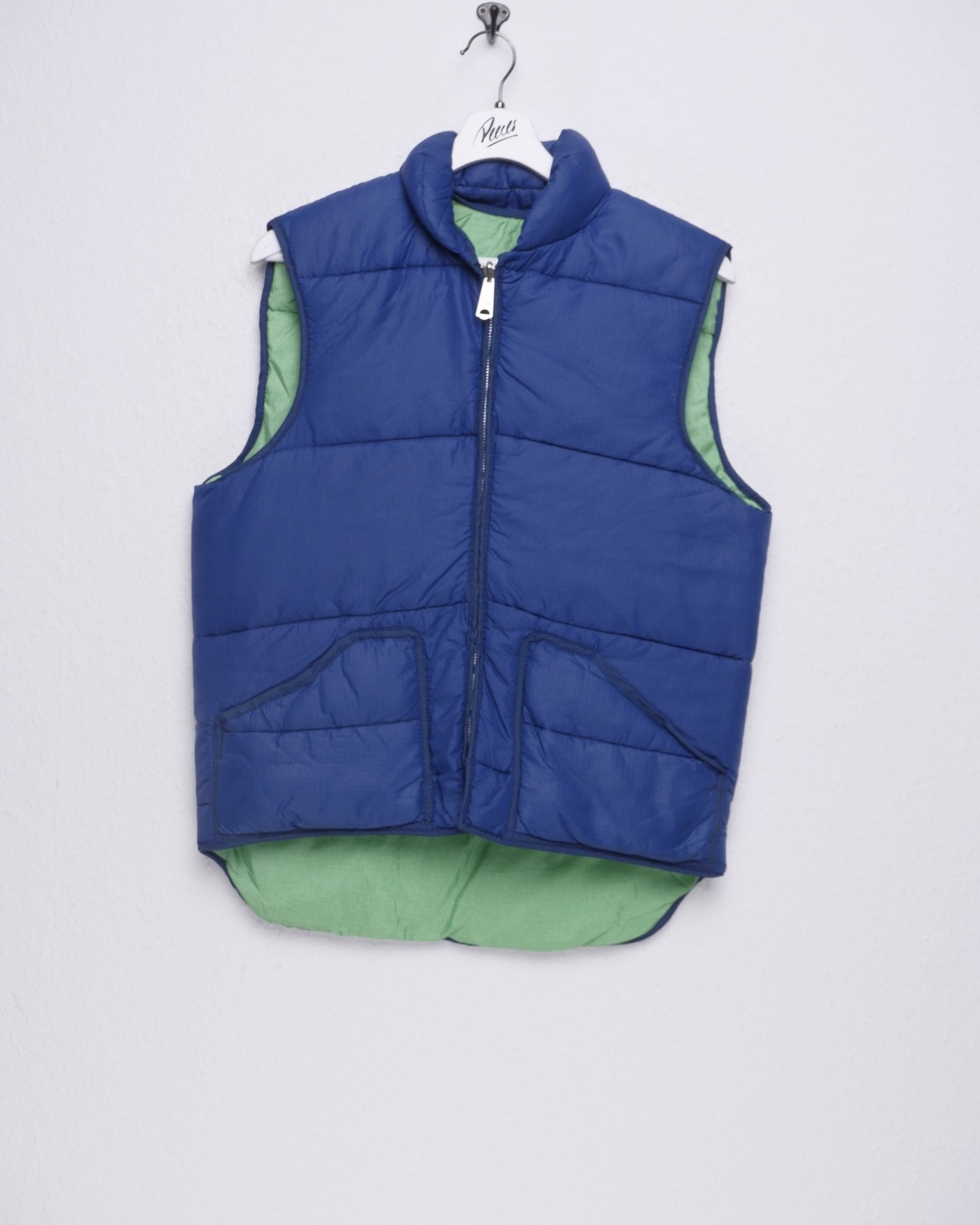 reversible blue/green Vintage vest Jacke - Peeces