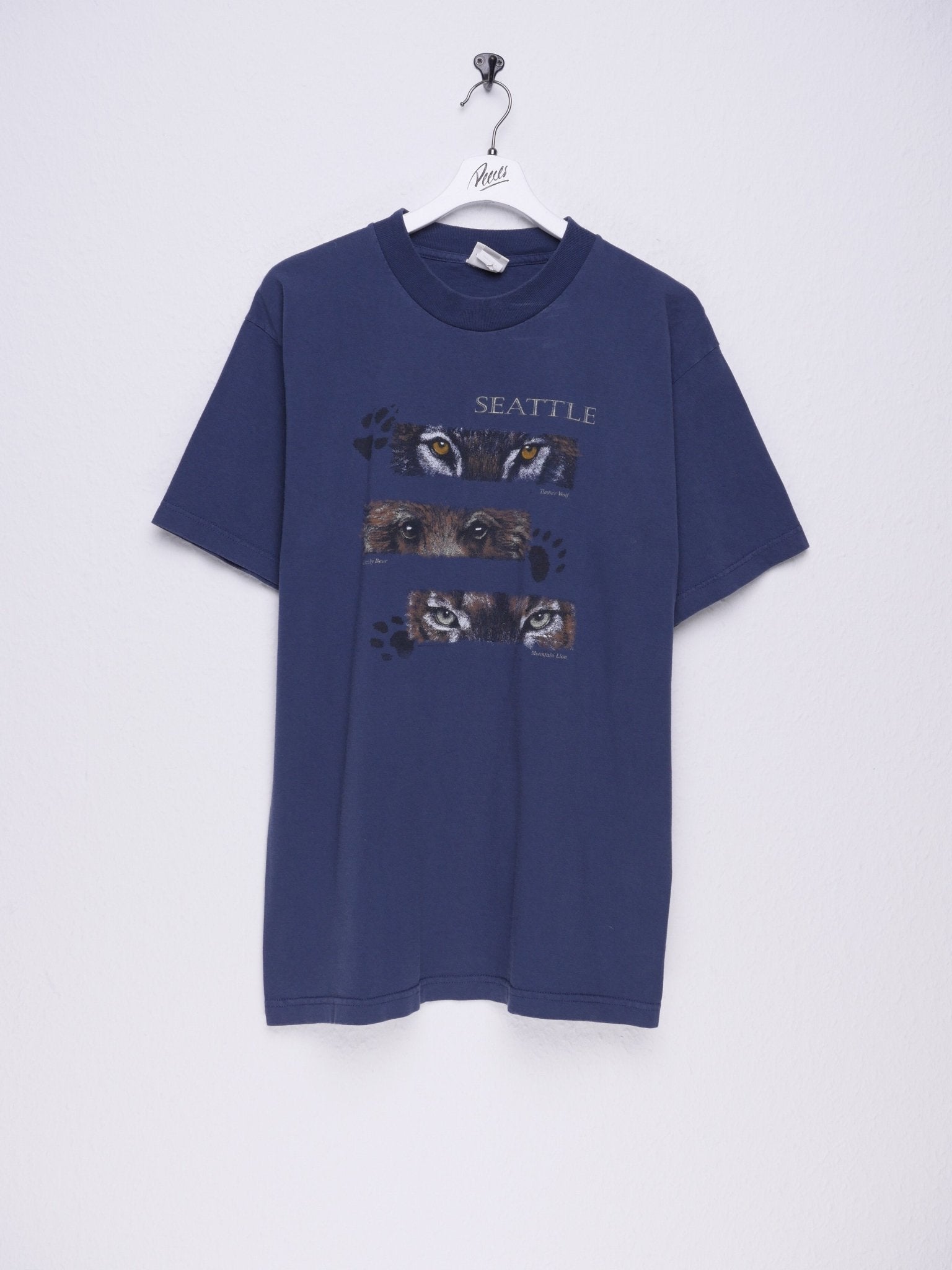 Seattle Wildlife printed Graphic washed Shirt - Peeces