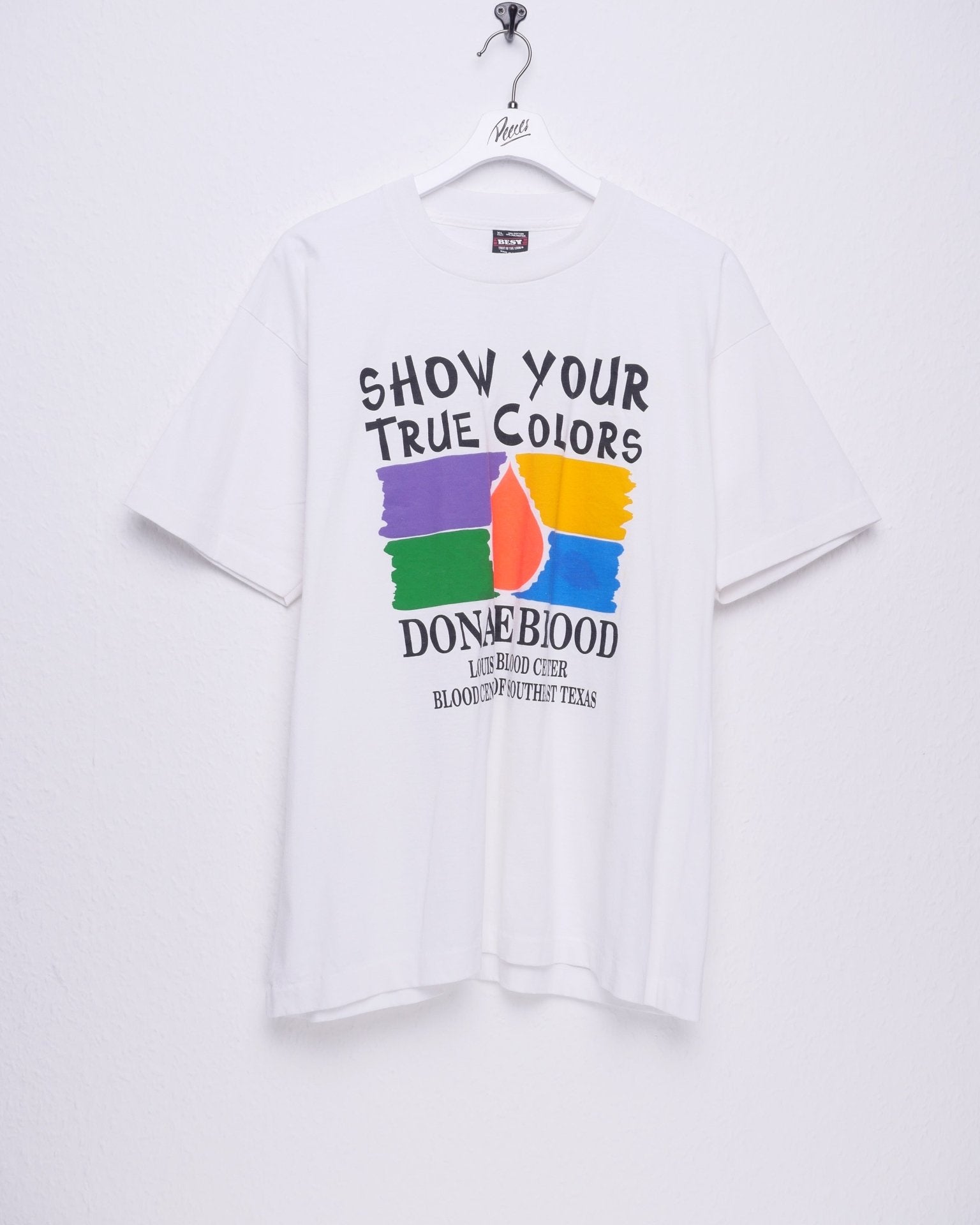 Show me your true colors printed Spellout white Shirt - Peeces