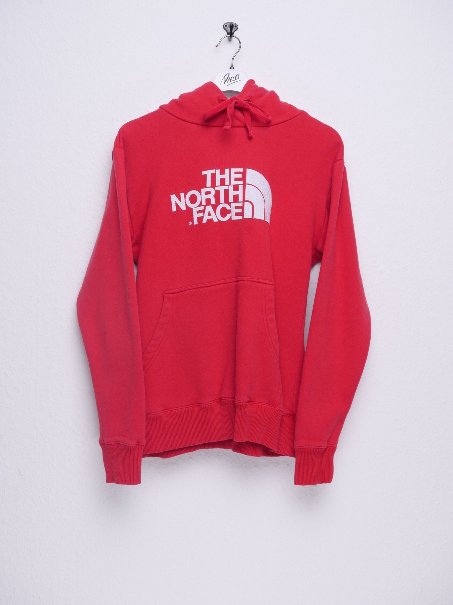 tnf embroidered Logo red Hoodie - Peeces