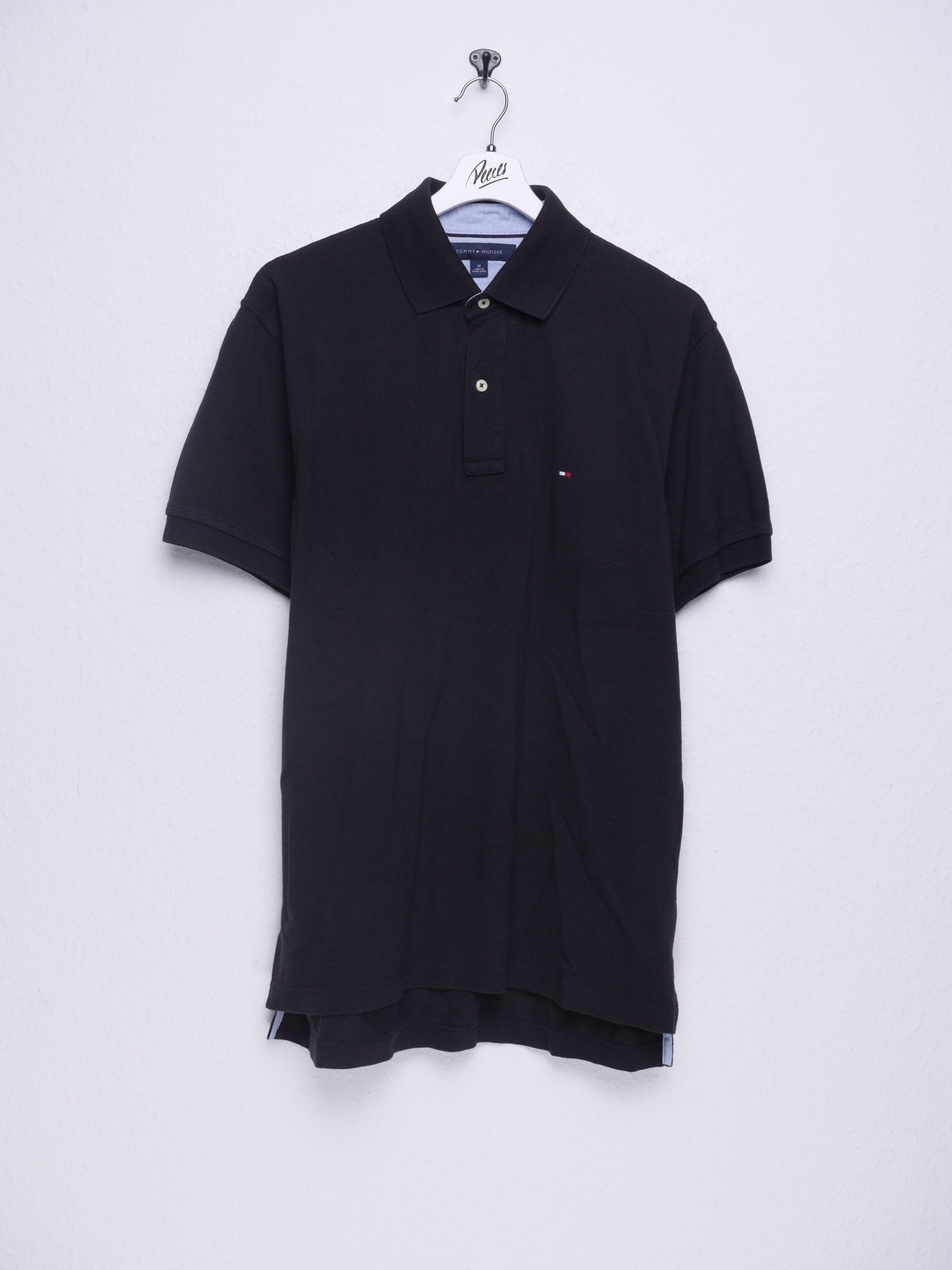 Tommy Hilfiger embroidered Logo black S/S Polo Shirt - Peeces