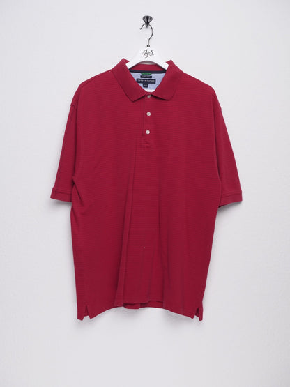 tommy striped red Polo Shirt - Peeces