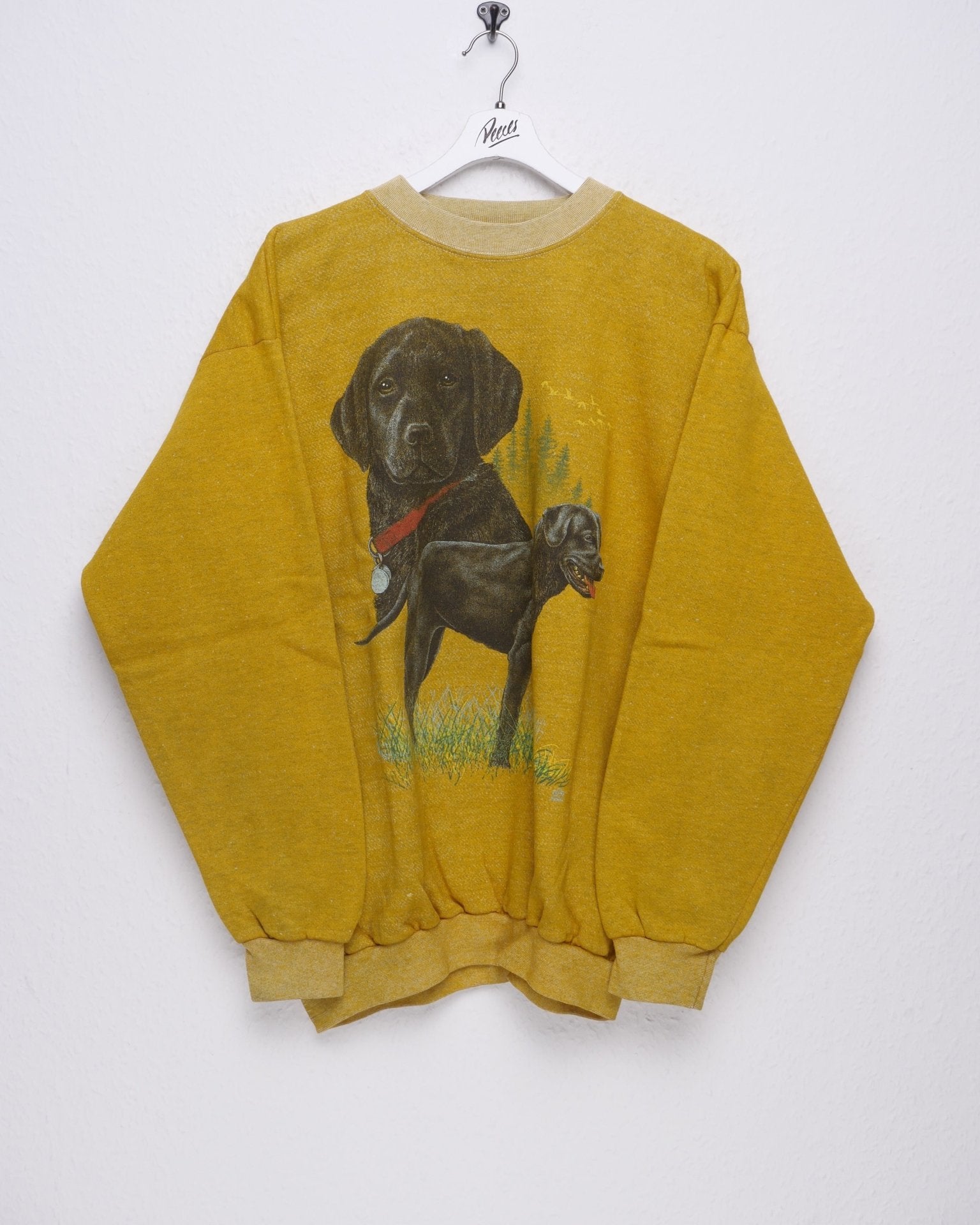 Two dog printed Graphic Vintage Sweater - Peeces