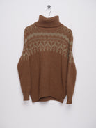 two toned Knit high Neck Sweater - Peeces