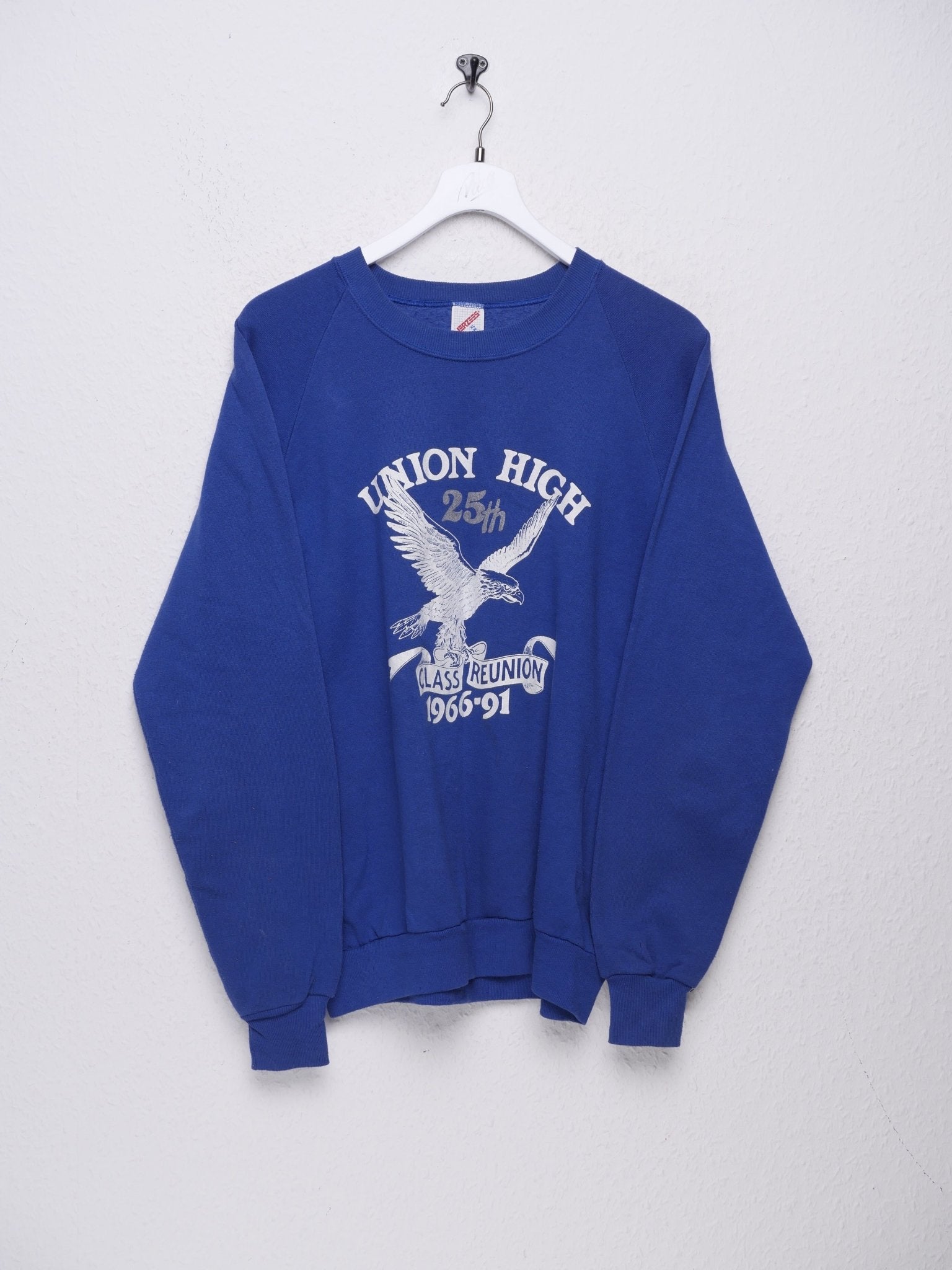 Union High 25th Class Reunion printed Graphic blue Sweater - Peeces