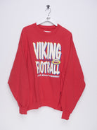 Viking Football printed Spellout Vintage Sweater - Peeces