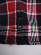 Vintage blue red checkered Flannel Langarm Hemd - Peeces