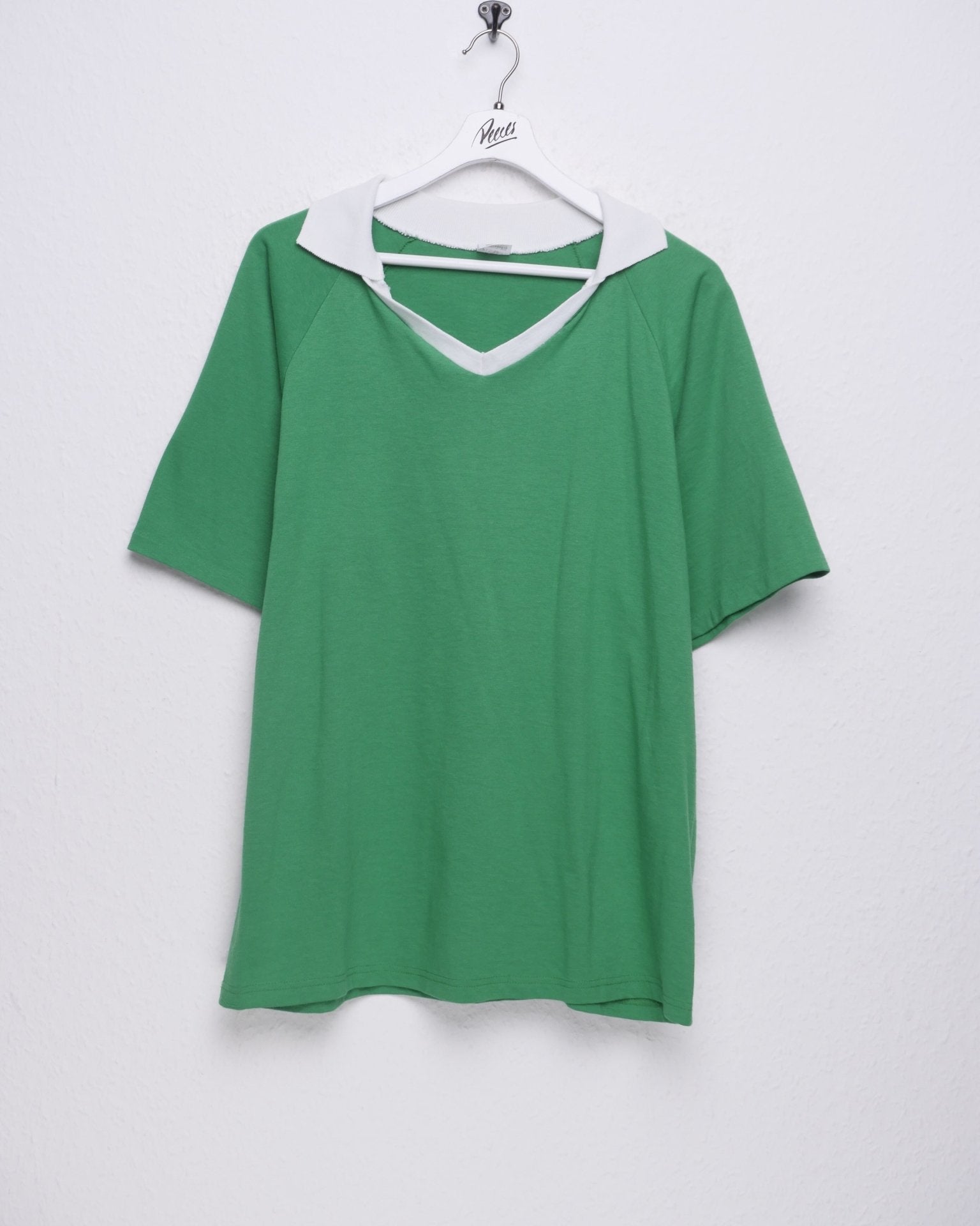 Vintage green white collar Shirt - Peeces